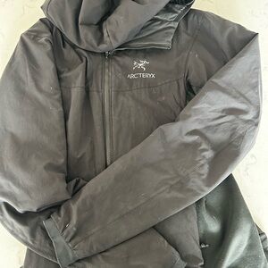 Arc'teryx Black Hooded Puffer Jacket